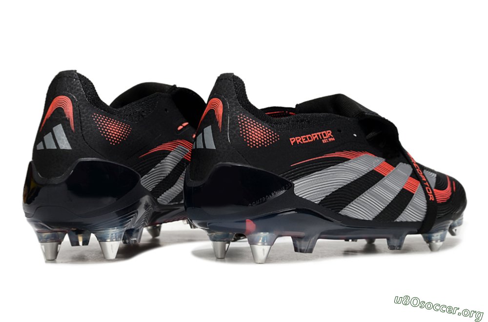 Adidas Predator 25 Elite Foldover Tongue SG Football Boots - Black/Red/Silver 6