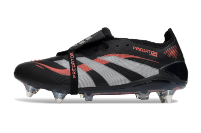 Adidas Predator 25 Elite Foldover Tongue SG Football Boots - Black/Red/Silver
