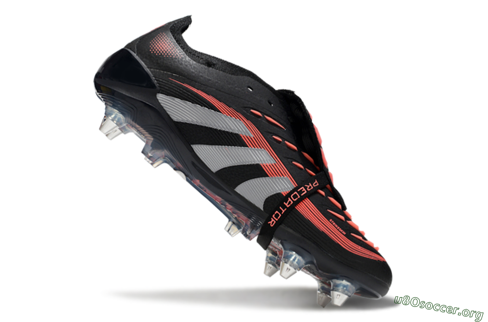 Adidas Predator 25 Elite Foldover Tongue SG Football Boots - Black/Red/Silver 4