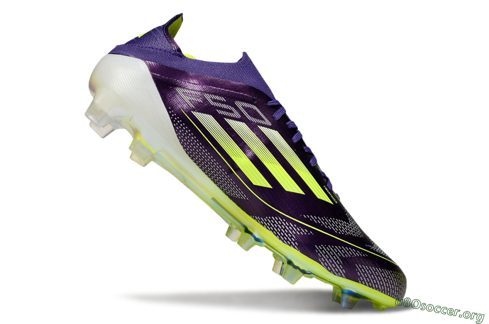 Adidas F50 Elite FG Football Boots - Purple/Yellow 4