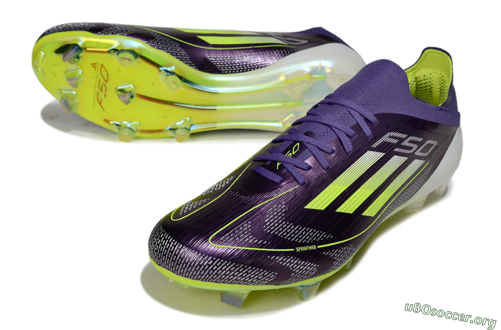 Adidas F50 Elite FG Football Boots - Purple/Yellow 0