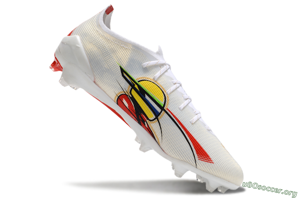 Puma Ultra 5 Ultimate FG Football Boots - White/Red/Yellow 0