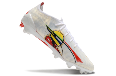 Puma Ultra 5 Ultimate FG Football Boots - White/Red/Yellow