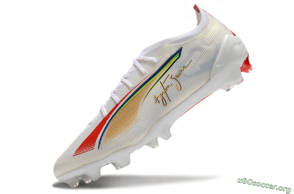 Puma Ultra 5 Ultimate FG Football Boots - White/Red/Yellow 4