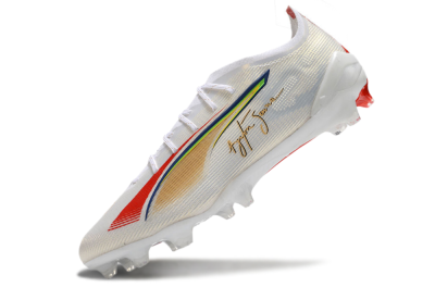 Puma Ultra 5 Ultimate FG Football Boots - White/Red/Yellow