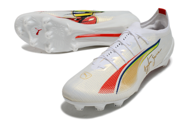 Puma Ultra 5 Ultimate FG Football Boots - White/Red/Yellow