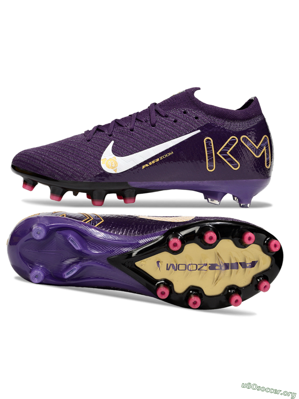 Nike Air Zoom Mercurial Vapor 16 Pro AG Football Boots - Purple/White/Gold 1
