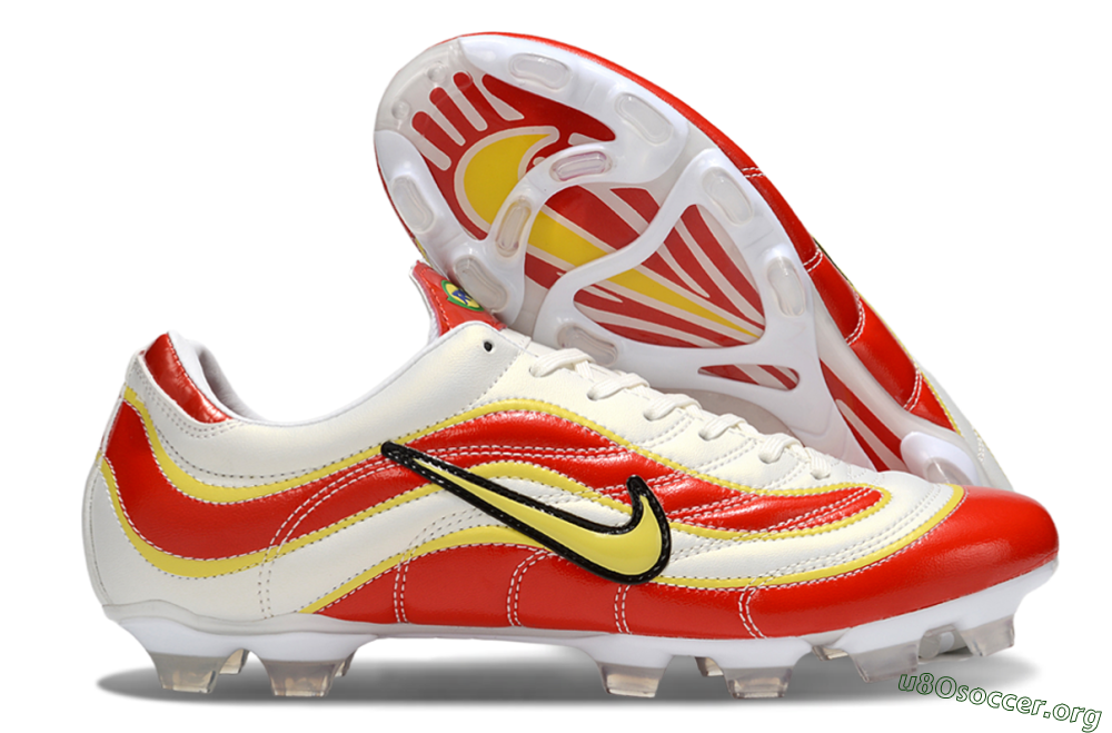 Nike Mercurial Vapor R9 FG Football Boots - White/Red/Yellow 2
