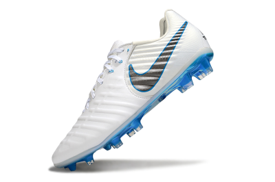 Nike Tiempo Legend 10 Elite FG Football Boots - White/Silver/Blue