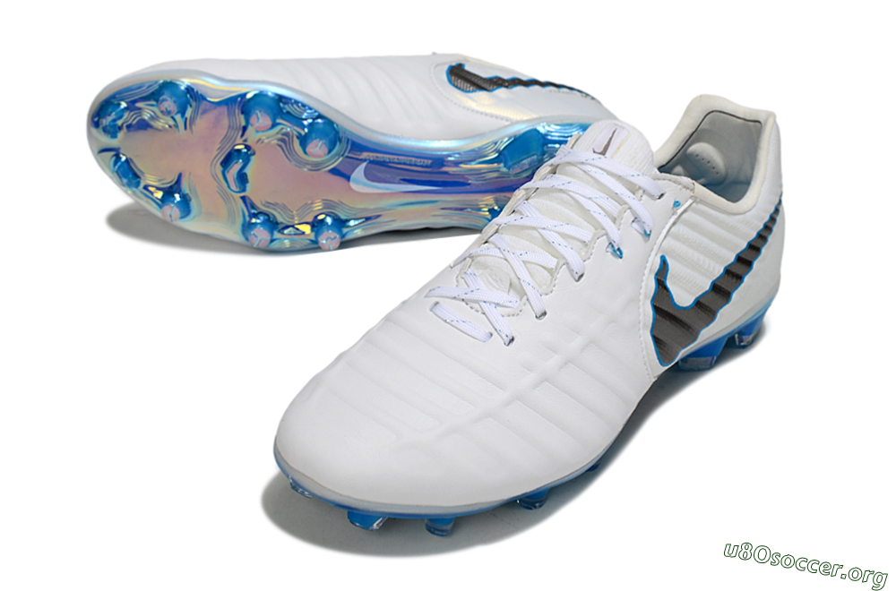 Nike Tiempo Legend 10 Elite FG Football Boots - White/Silver/Blue 0