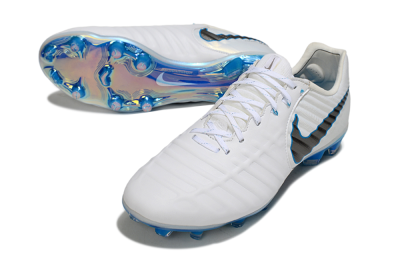 Nike Tiempo Legend 10 Elite FG Football Boots - White/Silver/Blue