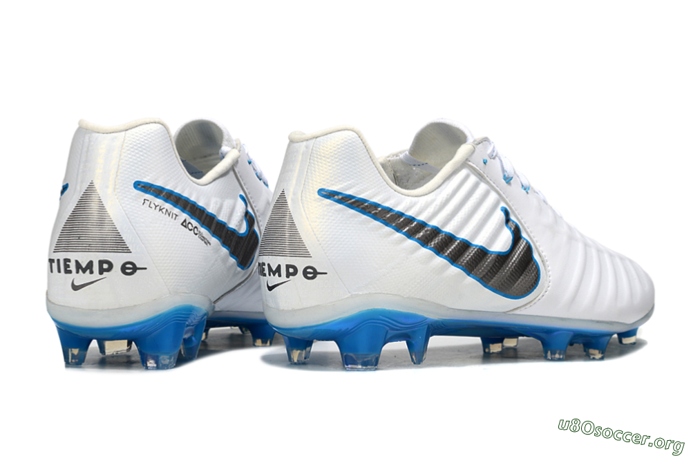 Nike Tiempo Legend 10 Elite FG Football Boots - White/Silver/Blue 6