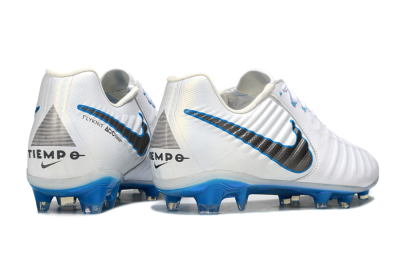 Nike Tiempo Legend 10 Elite FG Football Boots - White/Silver/Blue