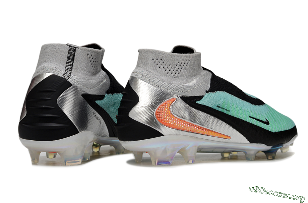 Nike Phantom 6 High Elite FG Football Boots - Jade/Black/Orange 6