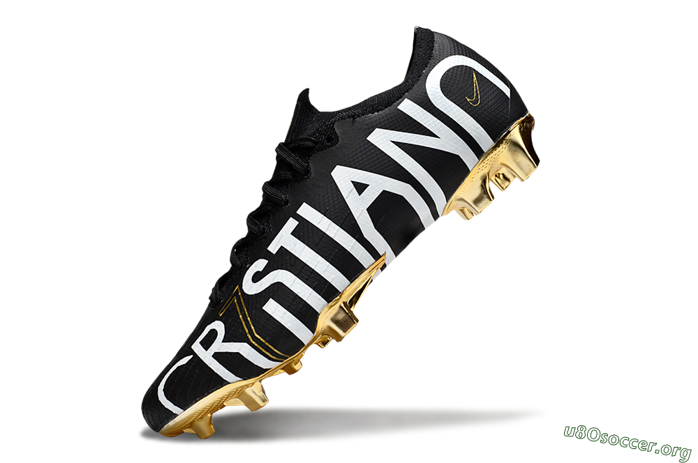 Nike Mercurial Vapor 12 Elite FG Football Boots - Black/White/Gold 5