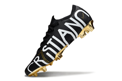 Nike Mercurial Vapor 12 Elite FG Football Boots - Black/White/Gold