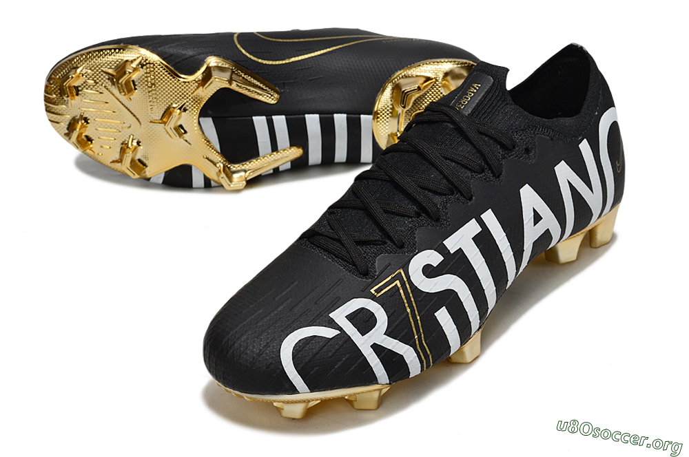 Nike Mercurial Vapor 12 Elite FG Football Boots - Black/White/Gold 0