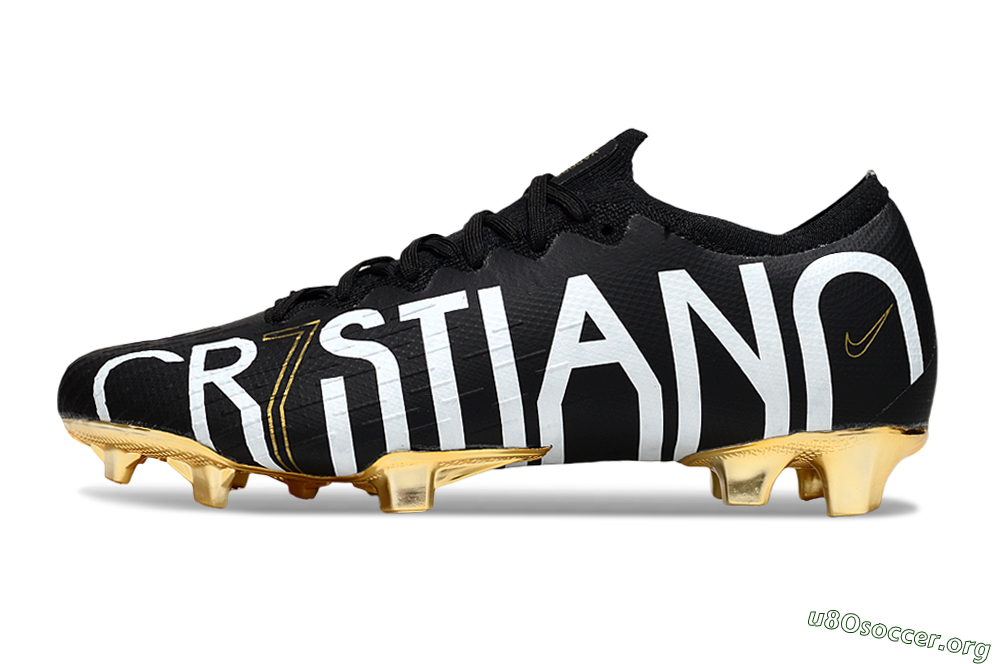 Nike Mercurial Vapor 12 Elite FG Football Boots - Black/White/Gold 3