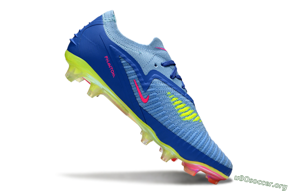Nike Phantom 6 Low Elite FG Football Boots - Blue/Pink/Yellow 4