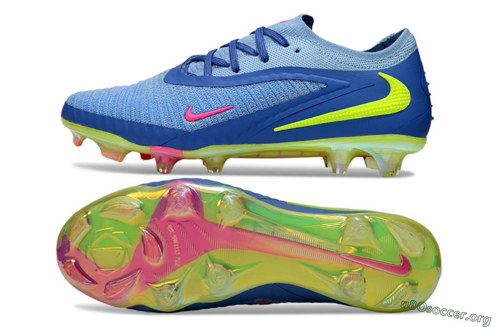 Nike Phantom 6 Low Elite FG Football Boots - Blue/Pink/Yellow 1