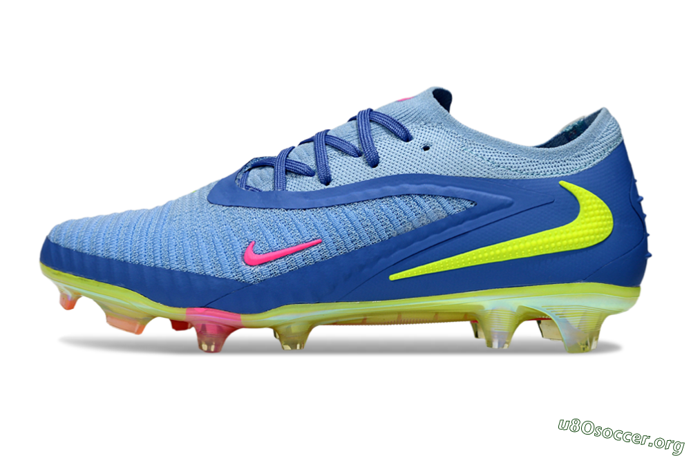 Nike Phantom 6 Low Elite FG Football Boots - Blue/Pink/Yellow 3