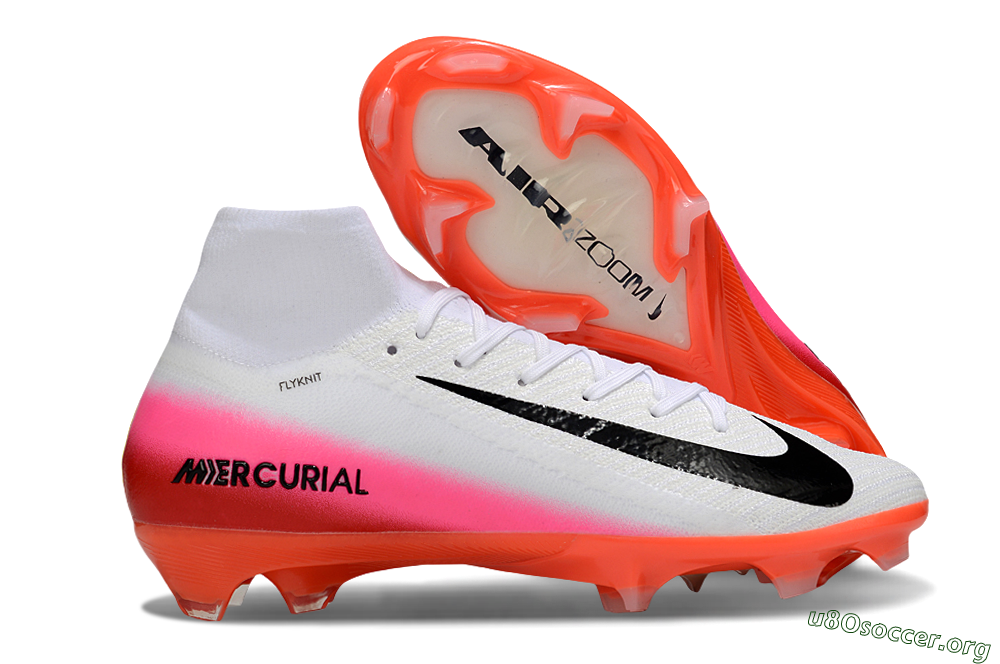 Nike Air Zoom Mercurial Superfly 10 Elite FG Football Boots - White/Black/Pink 2
