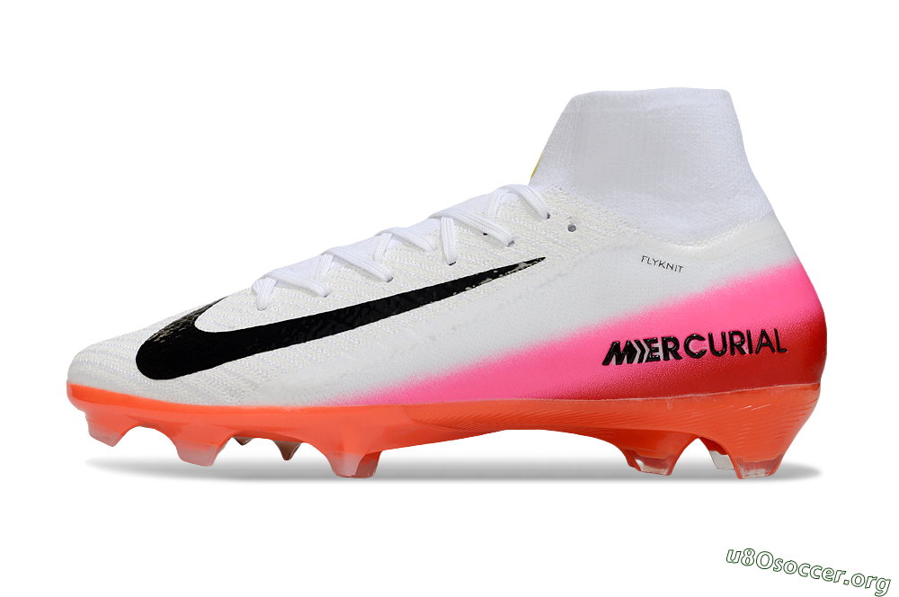Nike Air Zoom Mercurial Superfly 10 Elite FG Football Boots - White/Black/Pink 3
