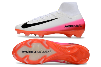 Nike Air Zoom Mercurial Superfly 10 Elite FG Football Boots - White/Black/Pink