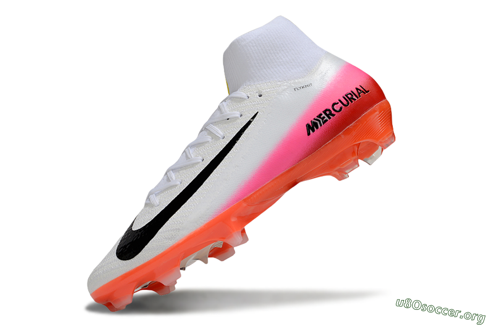 Nike Air Zoom Mercurial Superfly 10 Elite FG Football Boots - White/Black/Pink 5