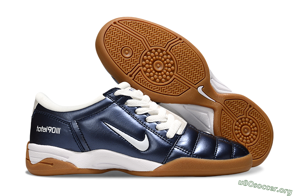 Nike Total 90 III IC Football Shoes - Blue/White/Brown 2