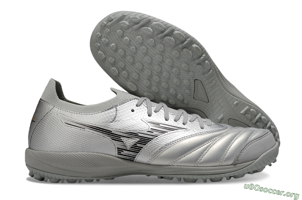 Mizuno Morelia Neo Sala M8 TF Football Shoes - Silver/Black 2