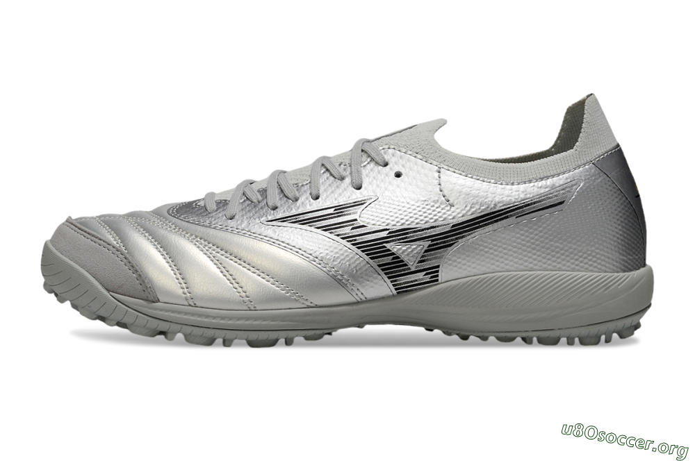 Mizuno Morelia Neo Sala M8 TF Football Shoes - Silver/Black 3