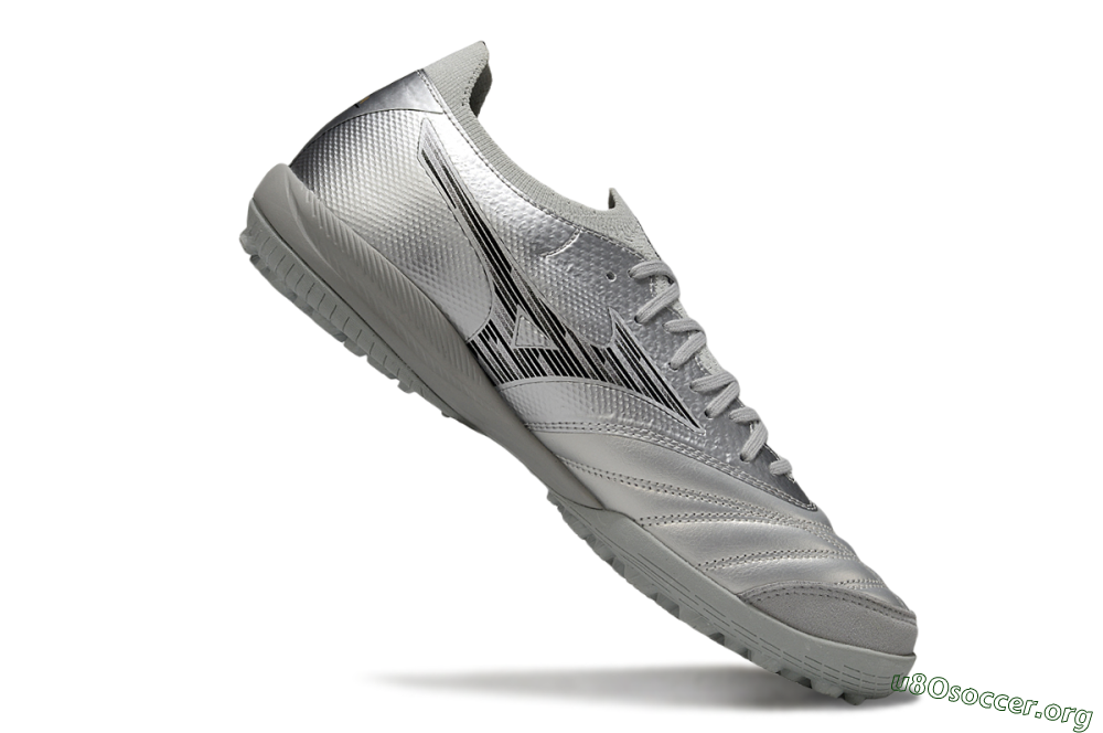 Mizuno Morelia Neo Sala M8 TF Football Shoes - Silver/Black 4