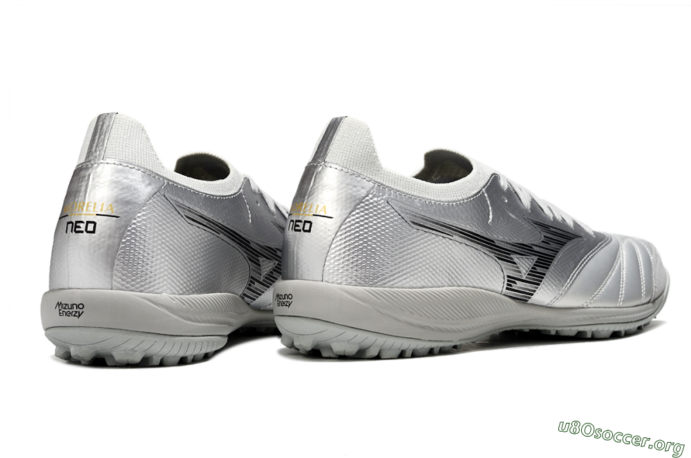 Mizuno Morelia Neo Sala M8 TF Football Shoes - Silver/Black 6