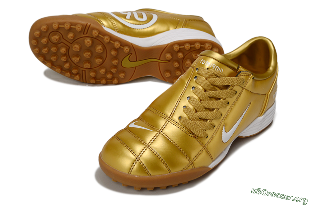 Nike Total 90 III TF Football Shoes - Gold/White 0