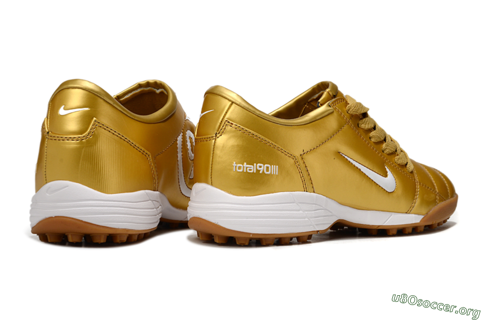 Nike Total 90 III TF Football Shoes - Gold/White 6