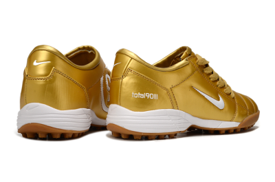 Nike Total 90 III TF Football Shoes - Gold/White