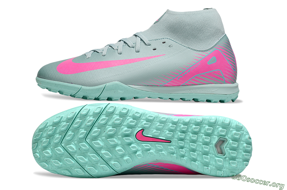Nike Air Zoom Mercurial Superfly 10 Academy TF Football Shoes - Jade/Pink 1