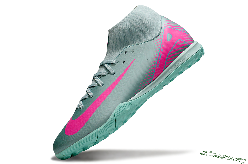 Nike Air Zoom Mercurial Superfly 10 Academy TF Football Shoes - Jade/Pink 5