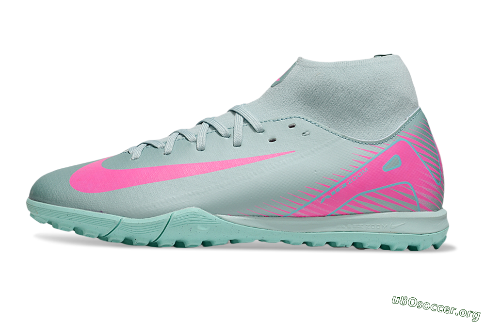 Nike Air Zoom Mercurial Superfly 10 Academy TF Football Shoes - Jade/Pink 3