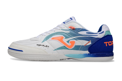 Joma Top Flex IC Football Shoes - White/Blue/Orange