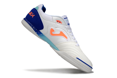 Joma Top Flex IC Football Shoes - White/Blue/Orange