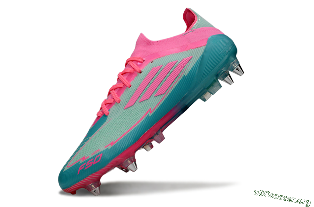 Messi x Adidas F50 Elite SG Football Boots - Green/Pink 5