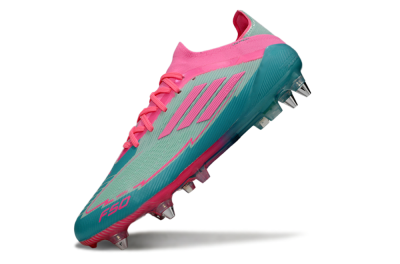 Messi x Adidas F50 Elite SG Football Boots - Green/Pink