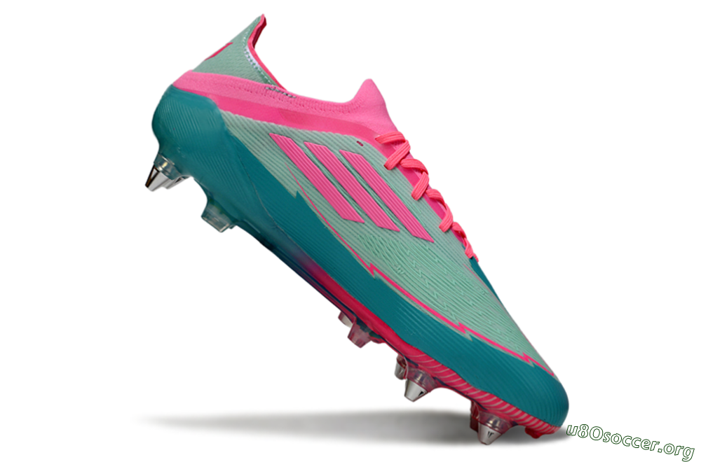 Messi x Adidas F50 Elite SG Football Boots - Green/Pink 4