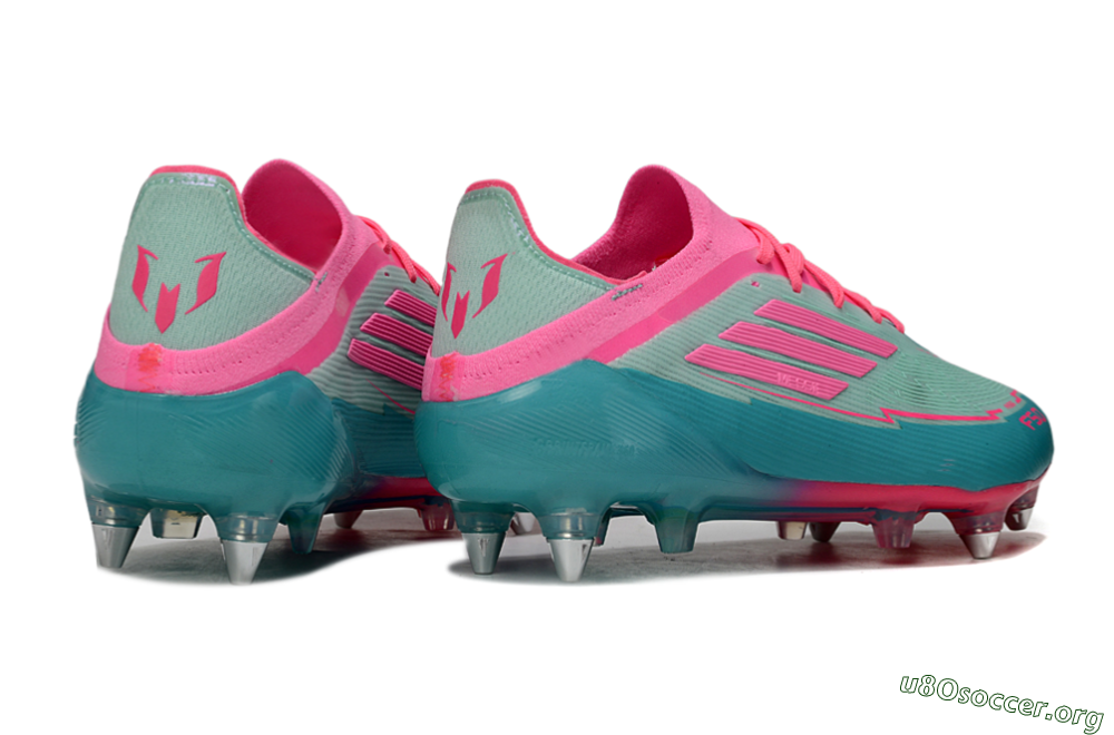 Messi x Adidas F50 Elite SG Football Boots - Green/Pink 6