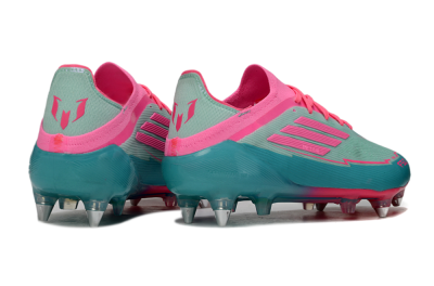 Messi x Adidas F50 Elite SG Football Boots - Green/Pink