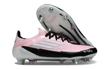 Messi x Adidas F50 Elite SG Football Boots - Pink/White/Black