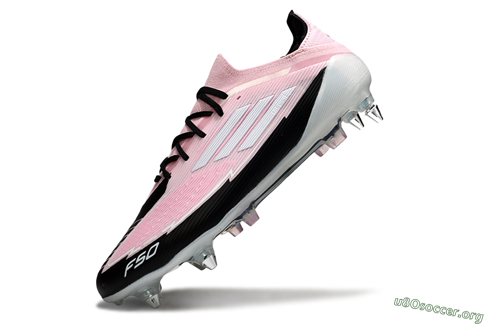 Messi x Adidas F50 Elite SG Football Boots - Pink/White/Black 5