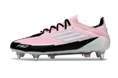 Messi x Adidas F50 Elite SG Football Boots - Pink/White/Black